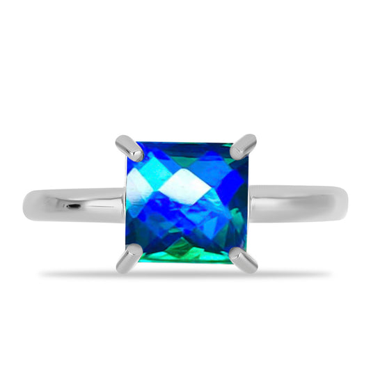 Silberring mit Pfauenquarz