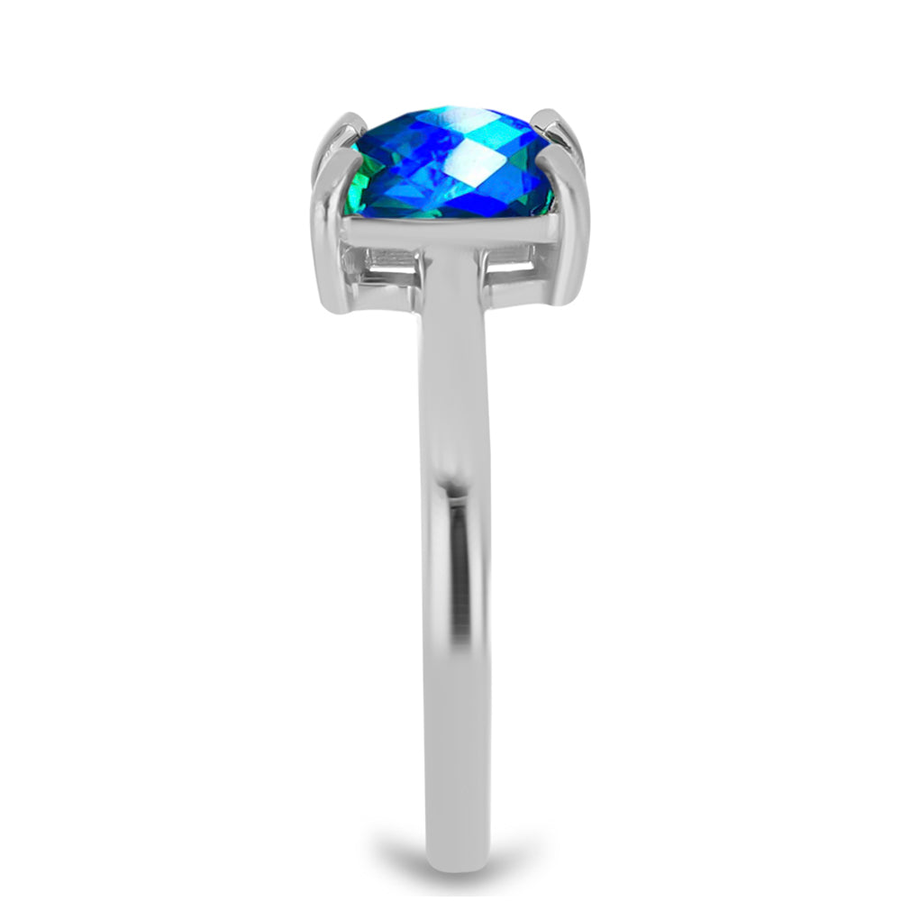 Silberring mit Pfauenquarz 4 