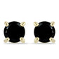 Goldohrringe mit schwarzem Diamant