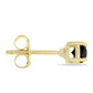 Goldohrringe mit schwarzem Diamant