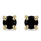 Goldohrringe mit schwarzem Diamant