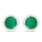 Silberohrringe mit brasilianischem Smaragd