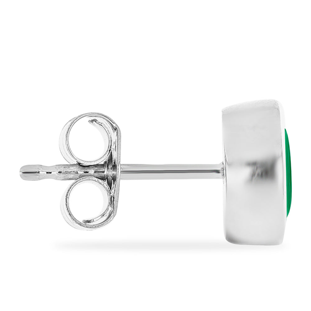 Silberohrringe mit brasilianischem Smaragd