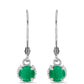 Silberohrringe mit brasilianischem Smaragd und weißem Topas