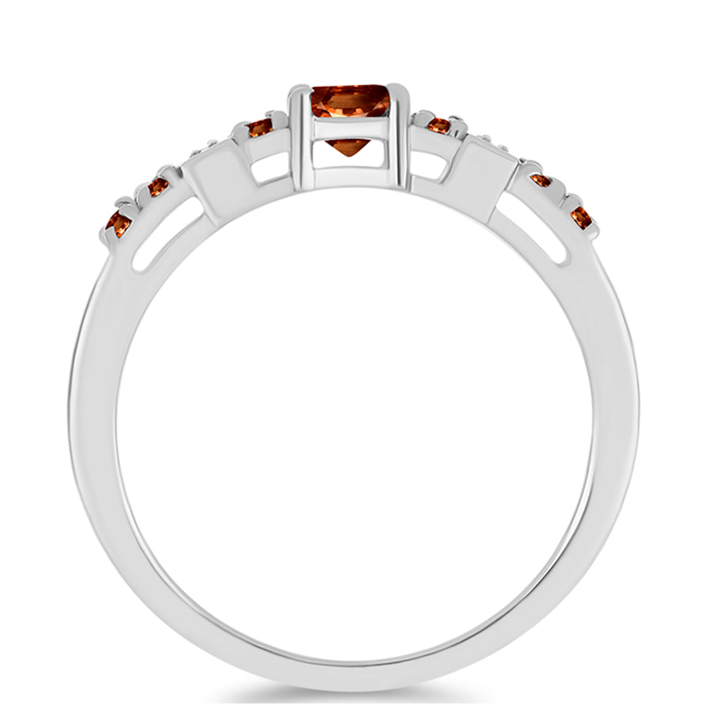 Silberring mit Andalusit und weißem Topas