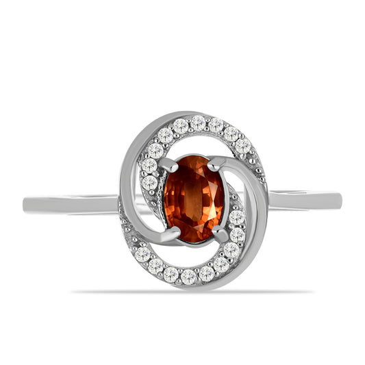 Silberring mit Andalusit und weißem Topas