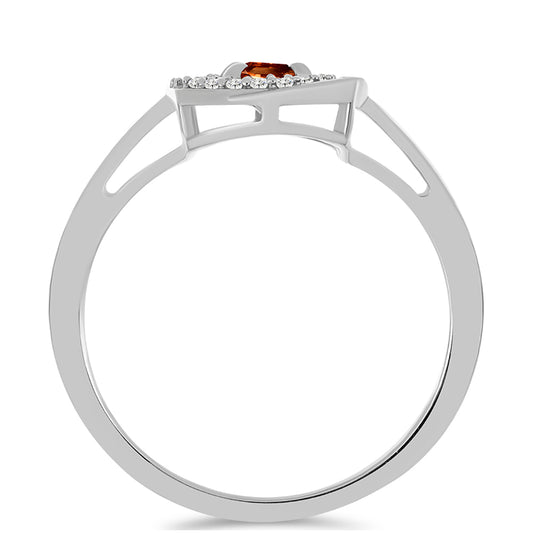 Silberring mit Andalusit und weißem Topas