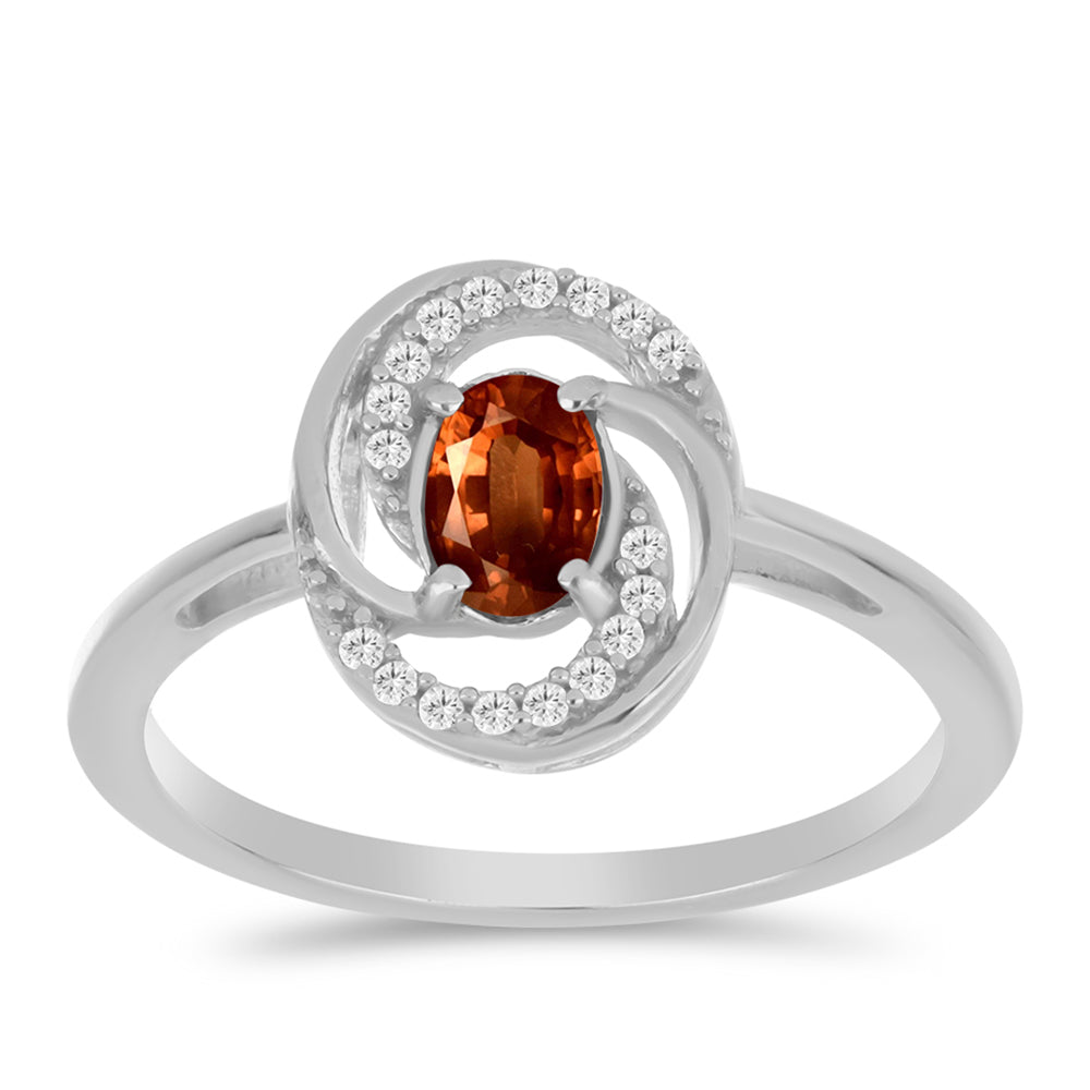 Silberring mit Andalusit und weißem Topas 3 