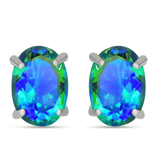 Silberohrringe mit Pfauenquarz