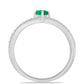 Silberring mit brasilianischem Smaragd und weißem Topas