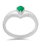 Silberring mit brasilianischem Smaragd und weißem Topas