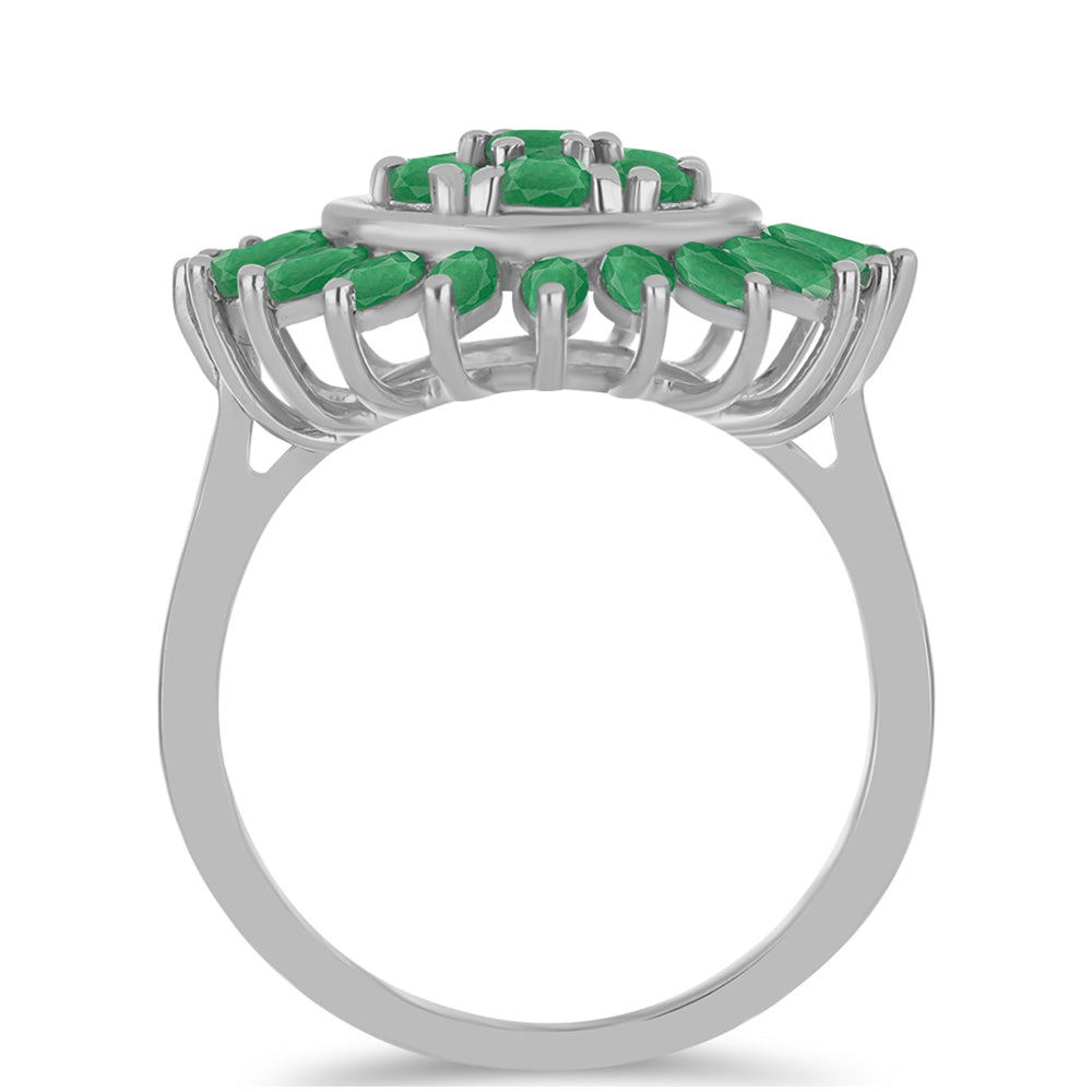 Silberring mit brasilianischem Smaragd 2 