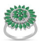 Silberring mit brasilianischem Smaragd