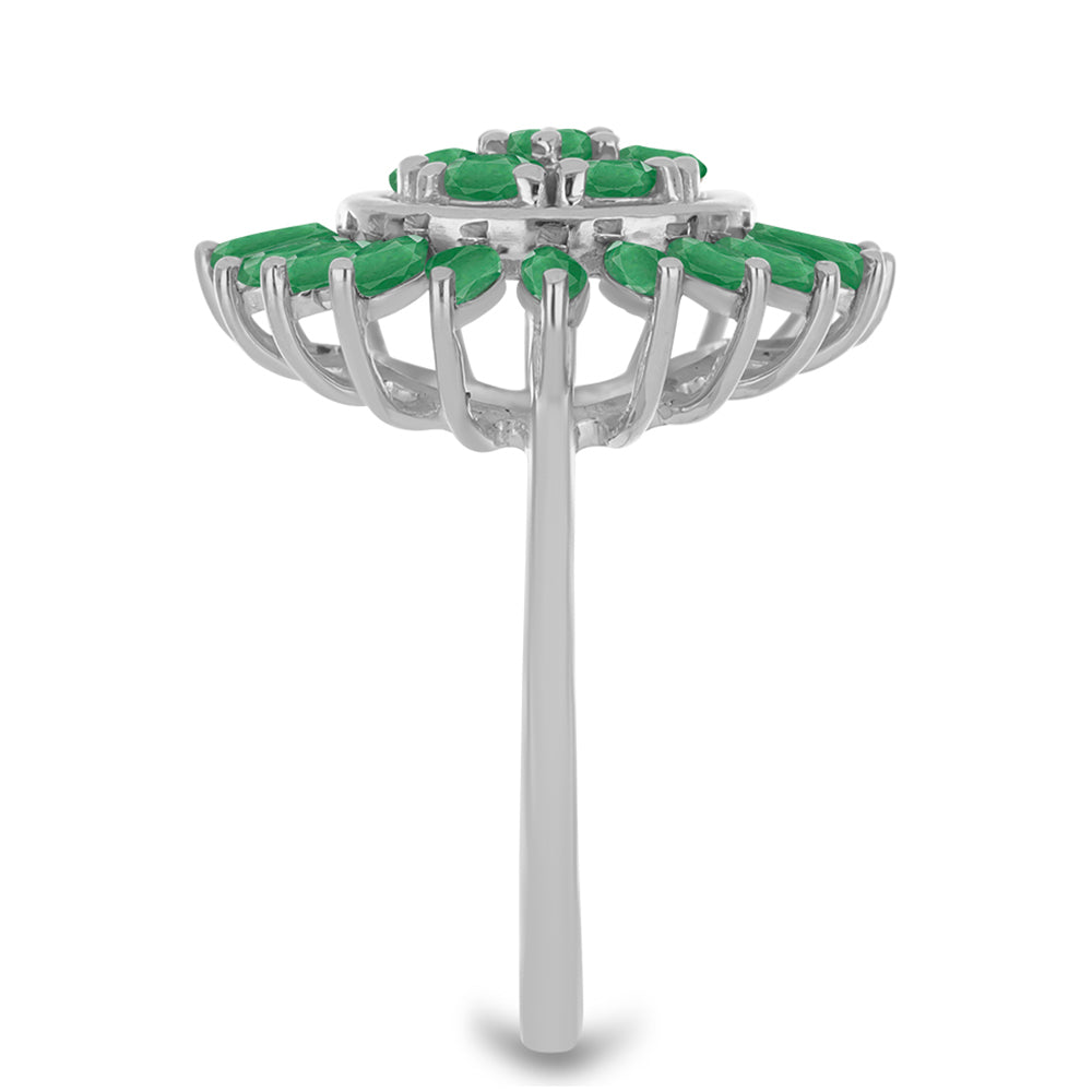 Silberring mit brasilianischem Smaragd 4 