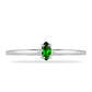 Silberring mit Chromdiopsid