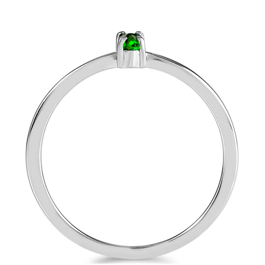 Silberring mit Chromdiopsid