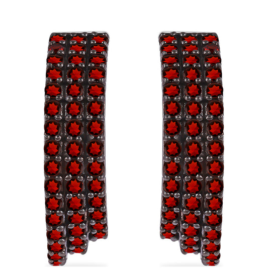 Silberohrringe mit Barton Granat