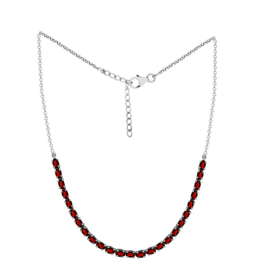Silberhalskette mit Barton Granat