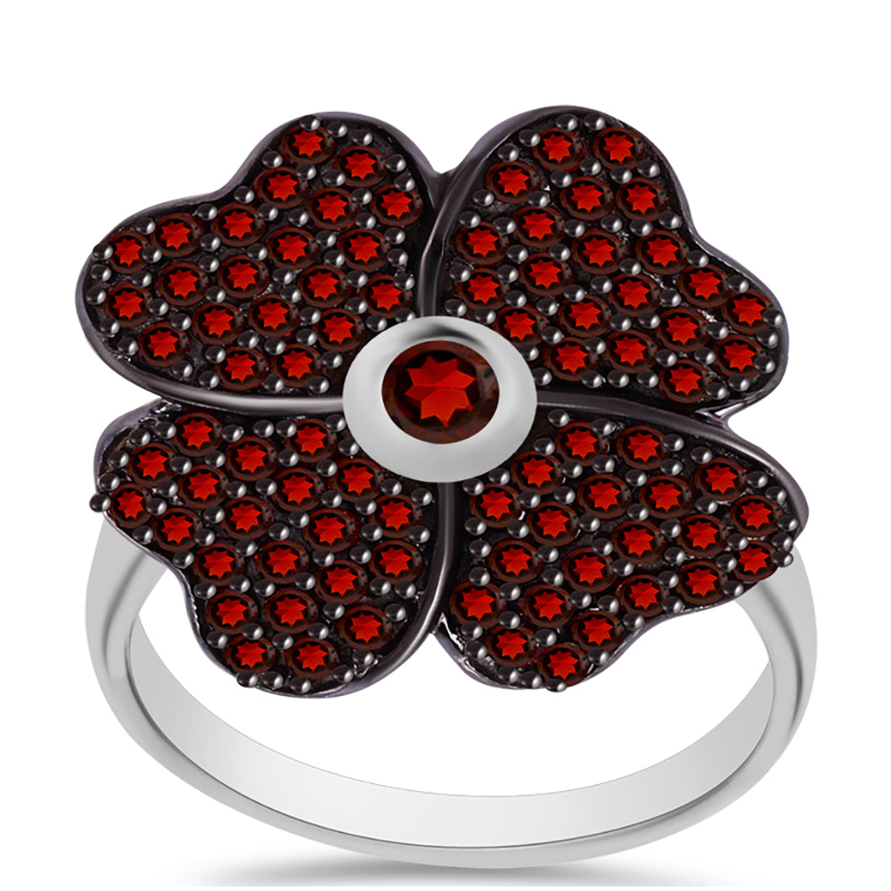 Silberring mit Barton Granat 3 