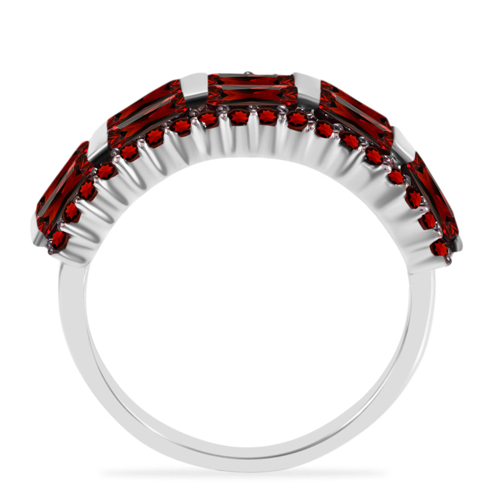 Silberring mit Barton Granat 2 