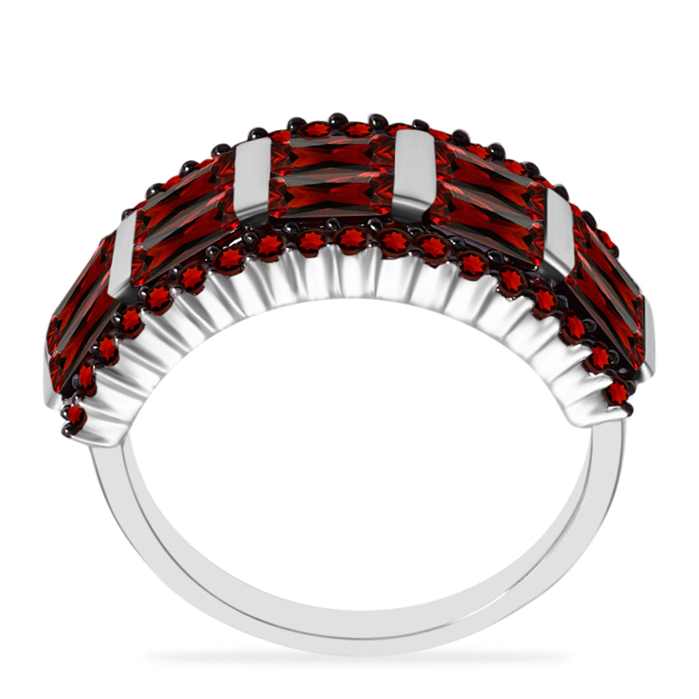 Silberring mit Barton Granat 3 