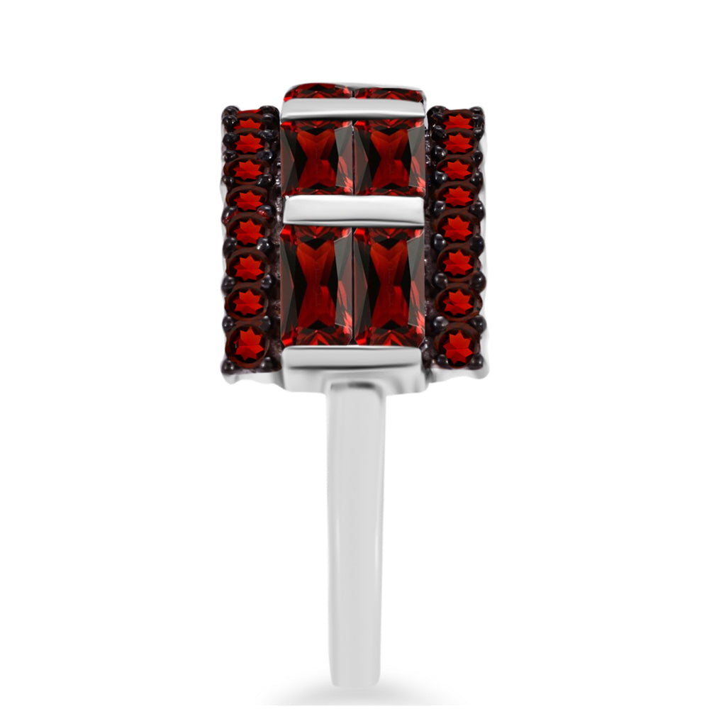 Silberring mit Barton Granat 4 