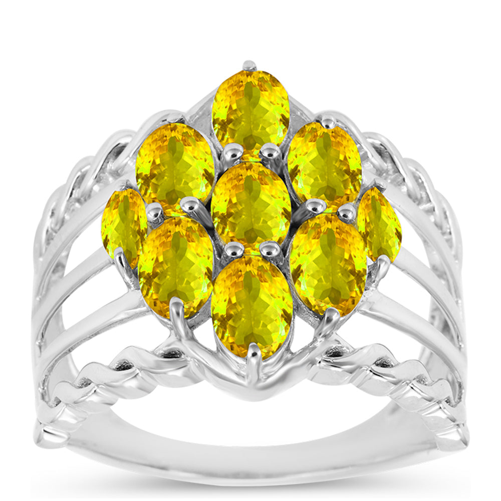 Silberring mit Zitrin aus dem Ural 2 