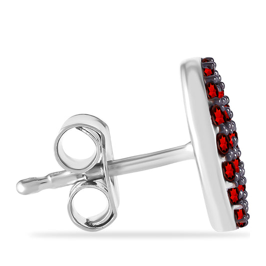 Silberohrringe mit Barton Granat