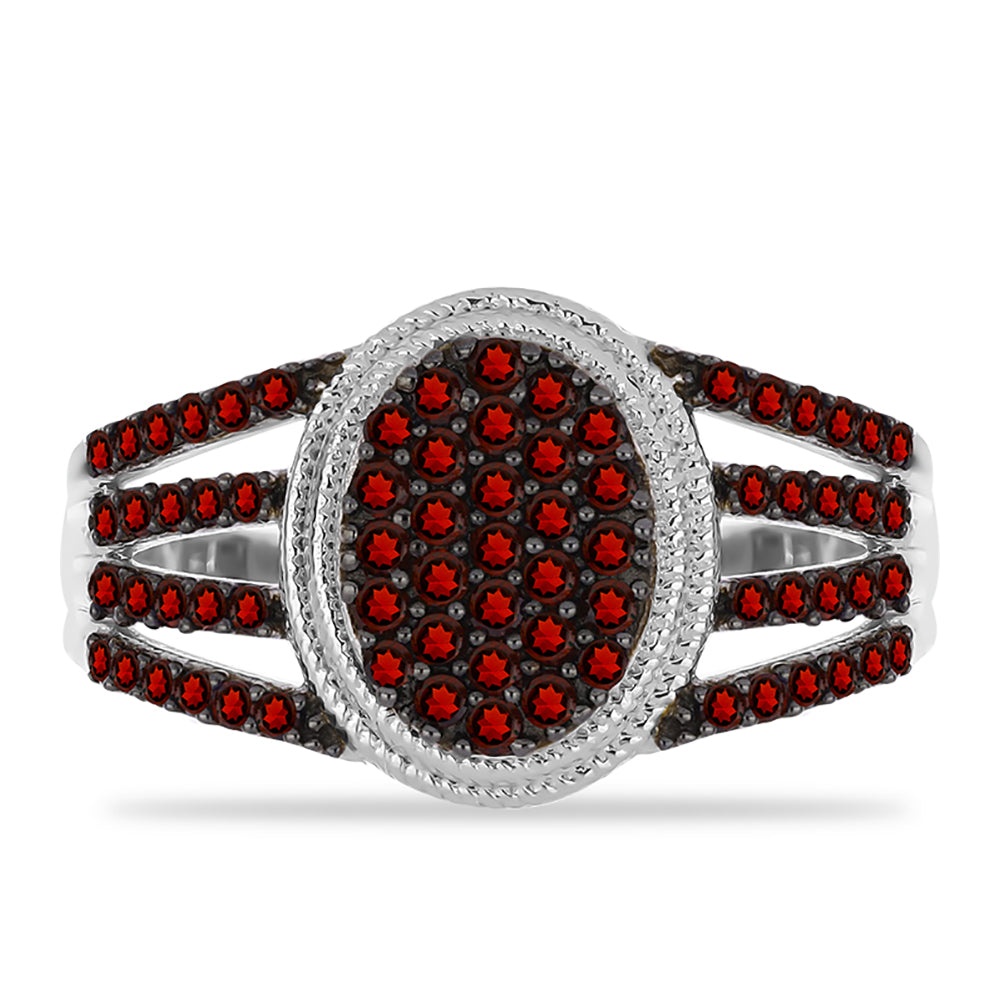 Silberring mit Barton Granat 1 