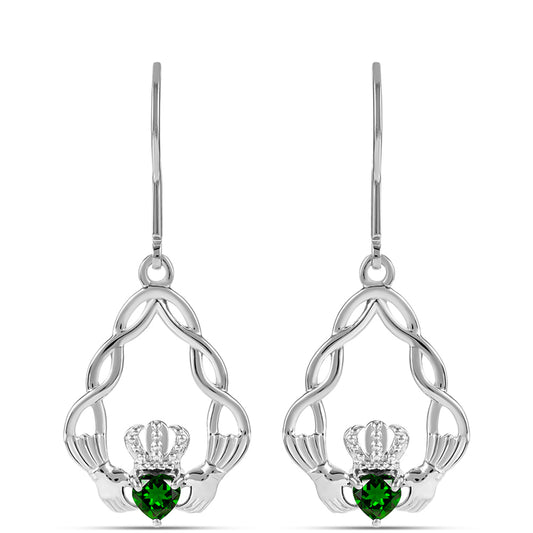 Silberohrringe mit Chromdiopsid