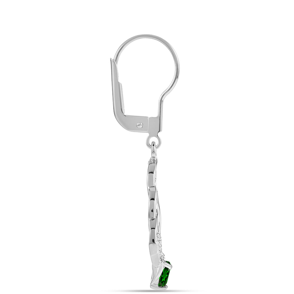 Silberohrringe mit Chromdiopsid 2 