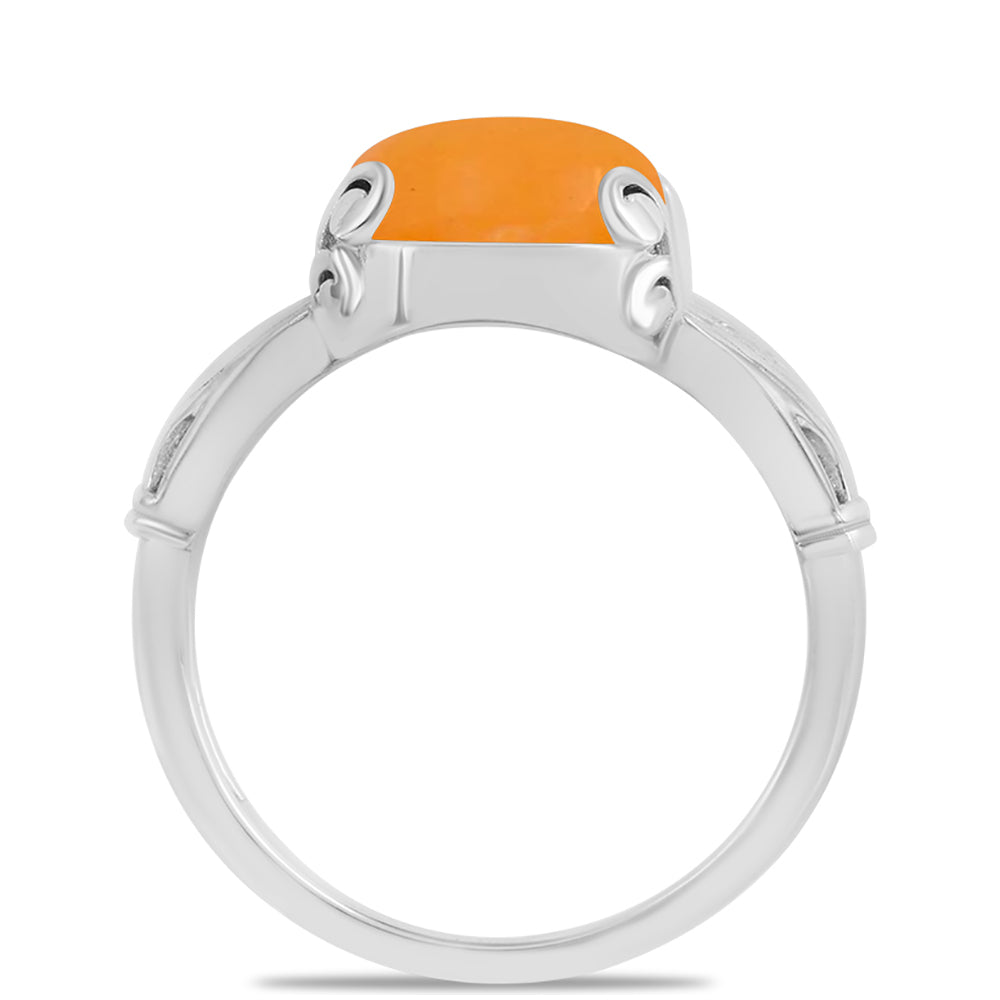 Silberring mit gelbem Jade