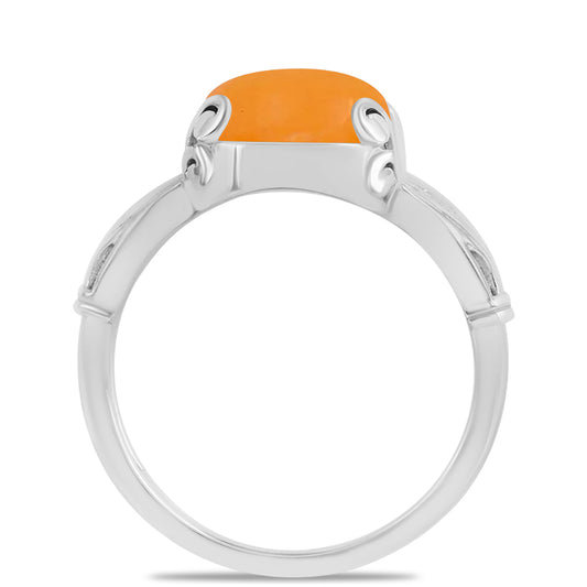 Silberring mit gelbem Jade