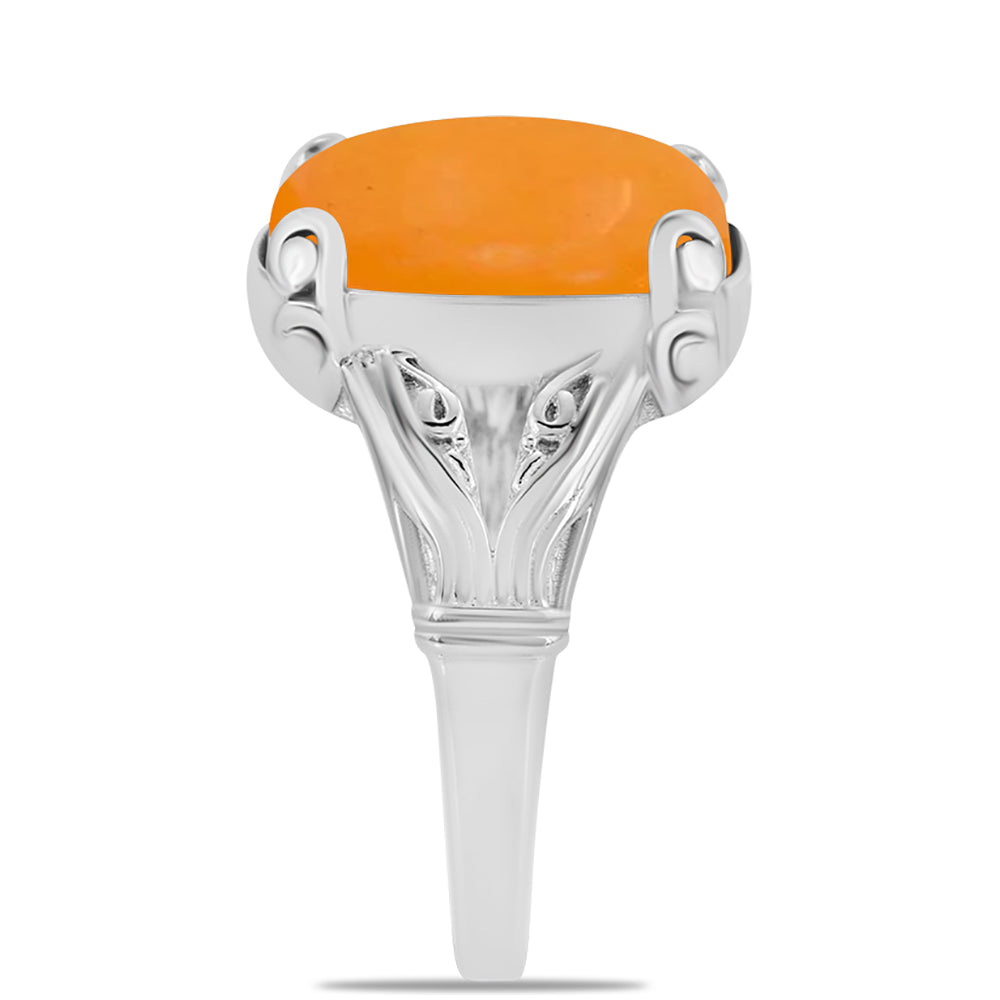 Silberring mit gelbem Jade 4 