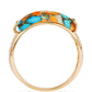 Goldplattierter Silberring mit Austerntürkis