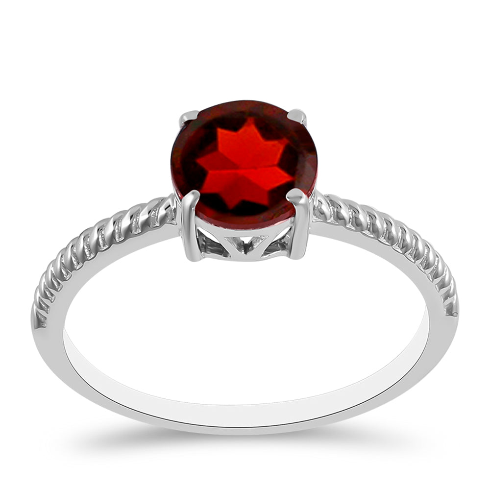 Silberring mit Barton Granat 3 
