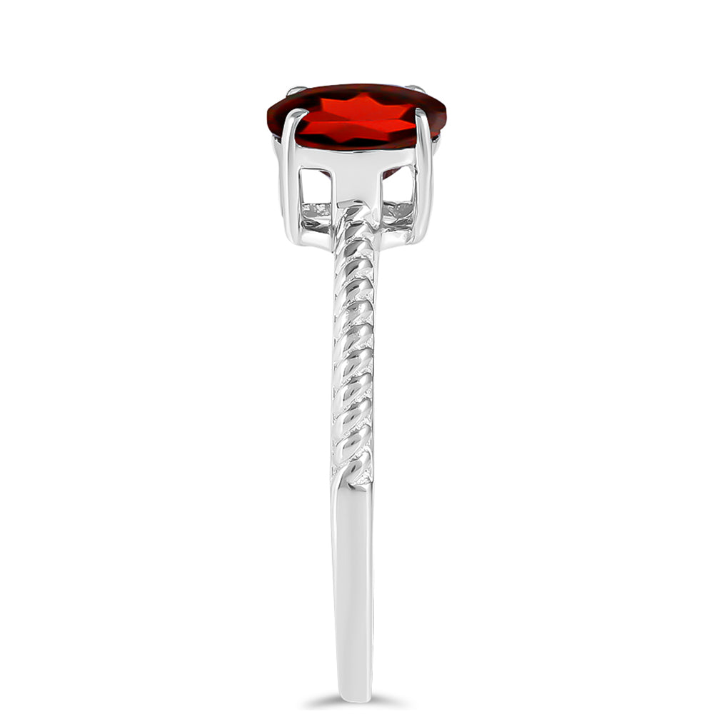 Silberring mit Barton Granat 4 