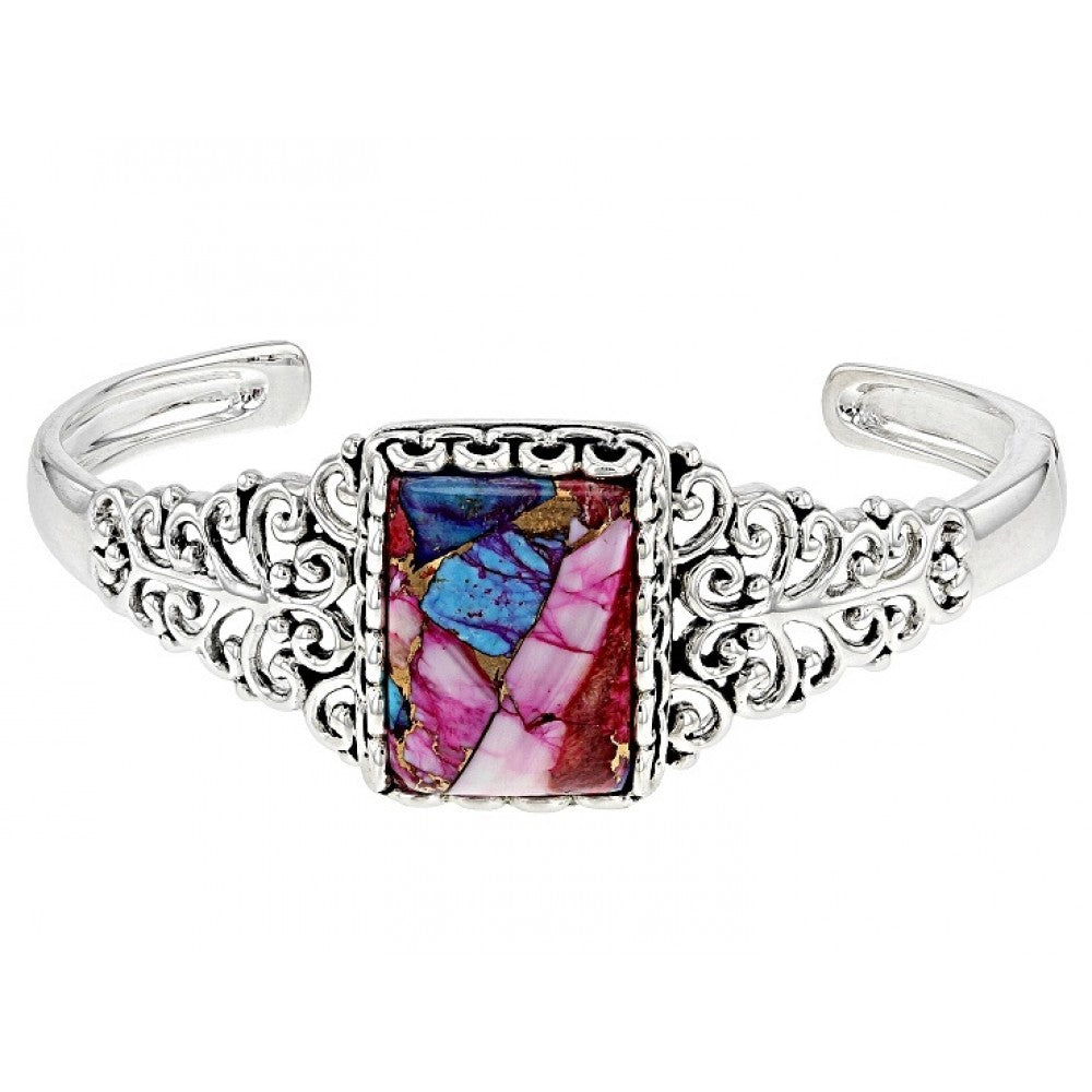 Goldplattiertes Silberarmband mit Austerntürkis