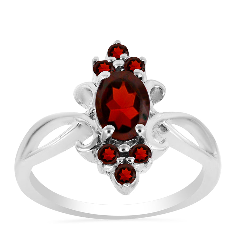 Silberring mit Barton Granat 3 