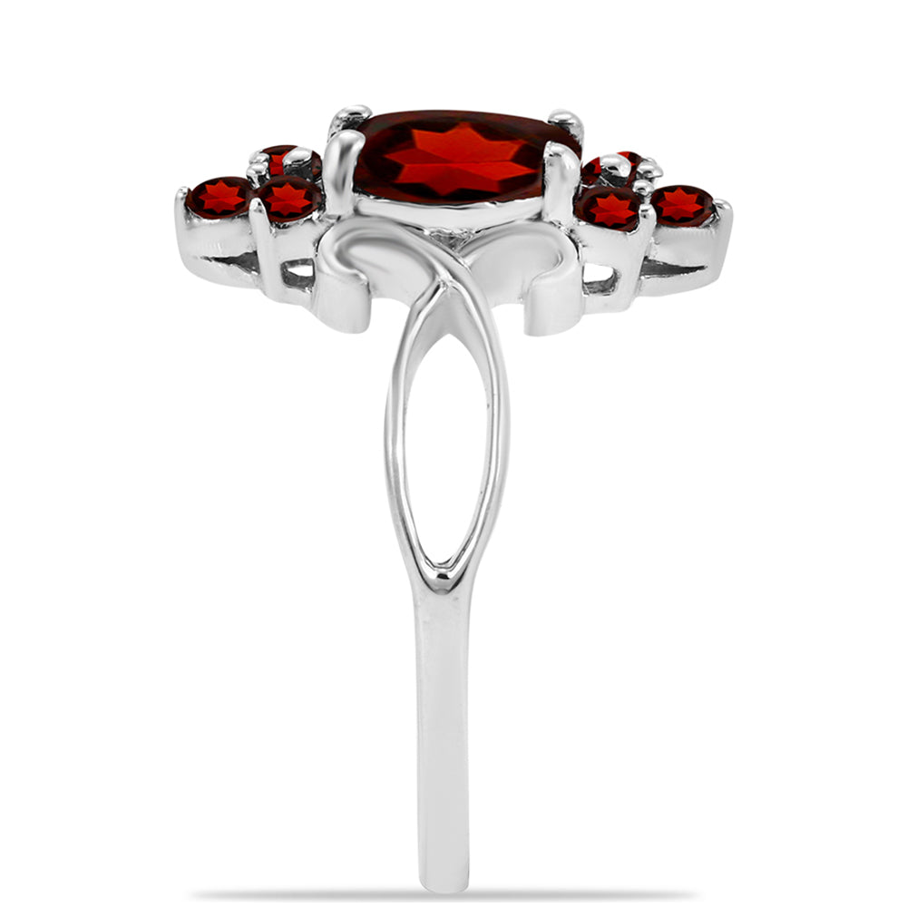 Silberring mit Barton Granat 4 