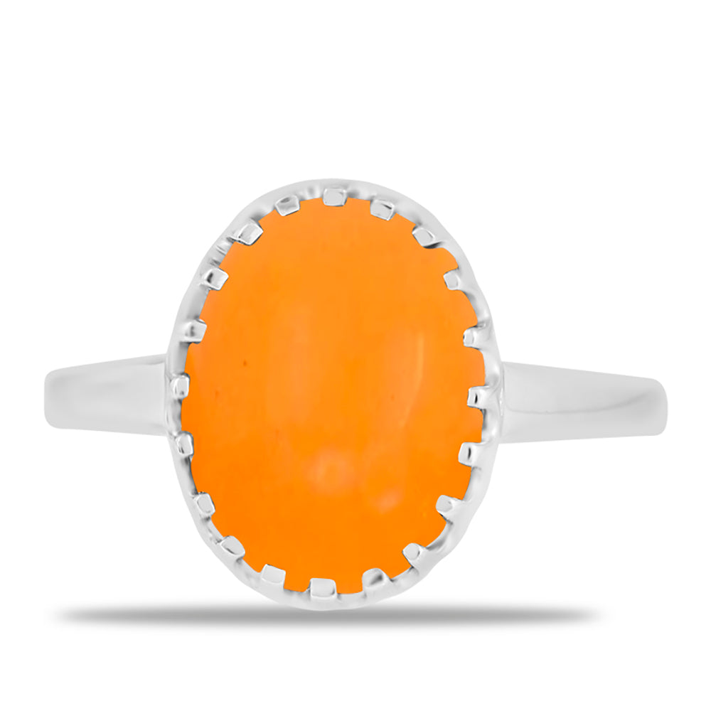 Silberring mit gelbem Jade 1 