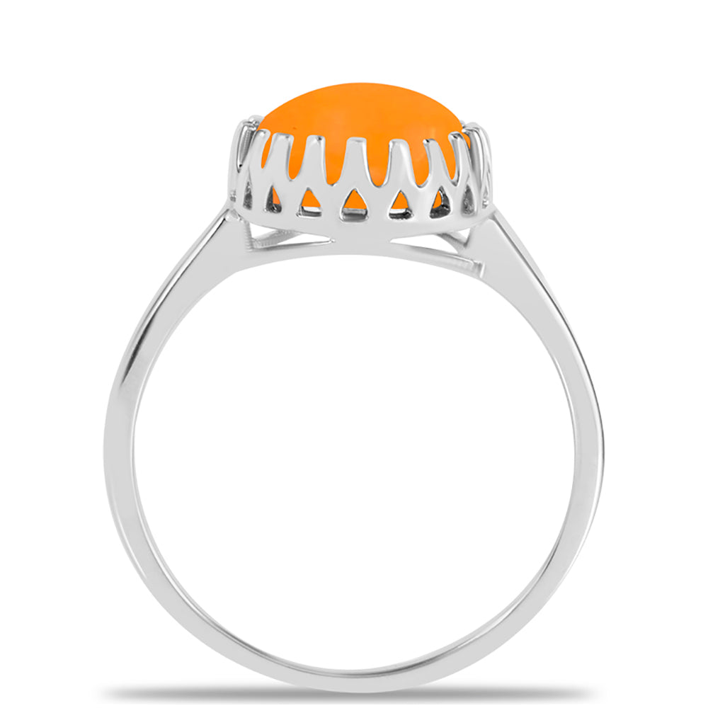 Silberring mit gelbem Jade