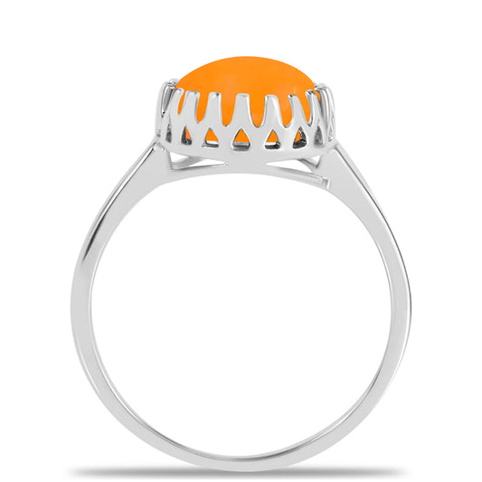 Silberring mit gelbem Jade