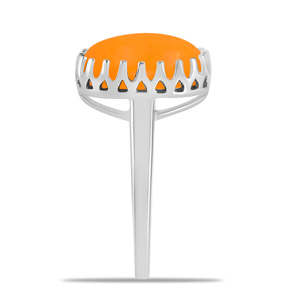 Silberring mit gelbem Jade 4 