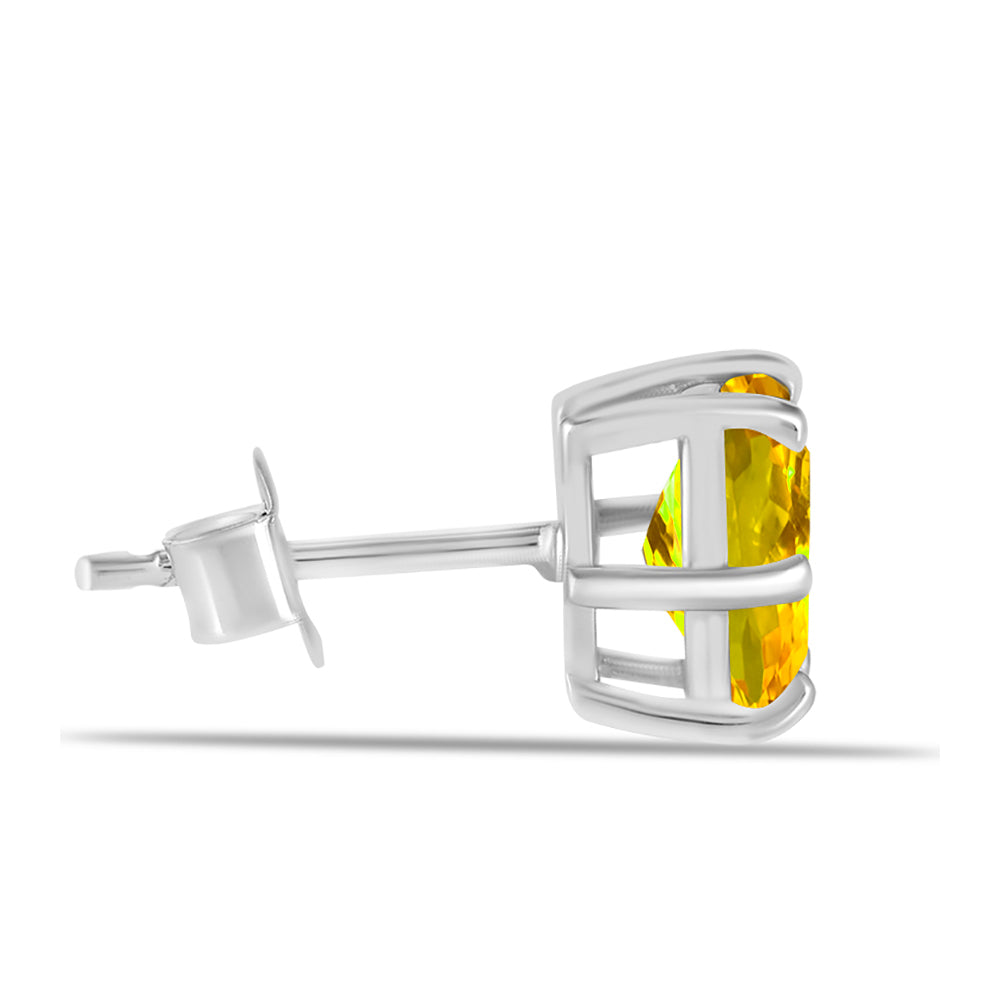 Silberohrringe mit Zitrin aus dem Ural 2 