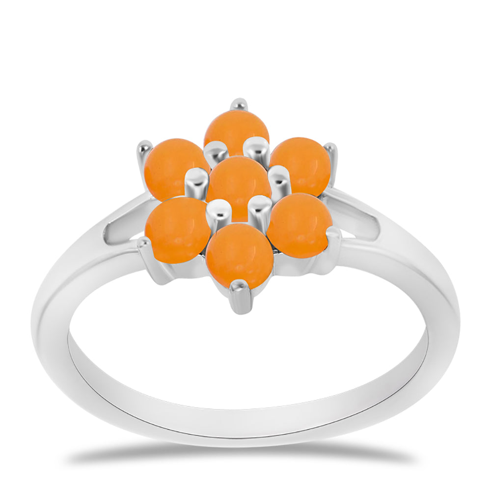 Silberring mit gelbem Jade 3 