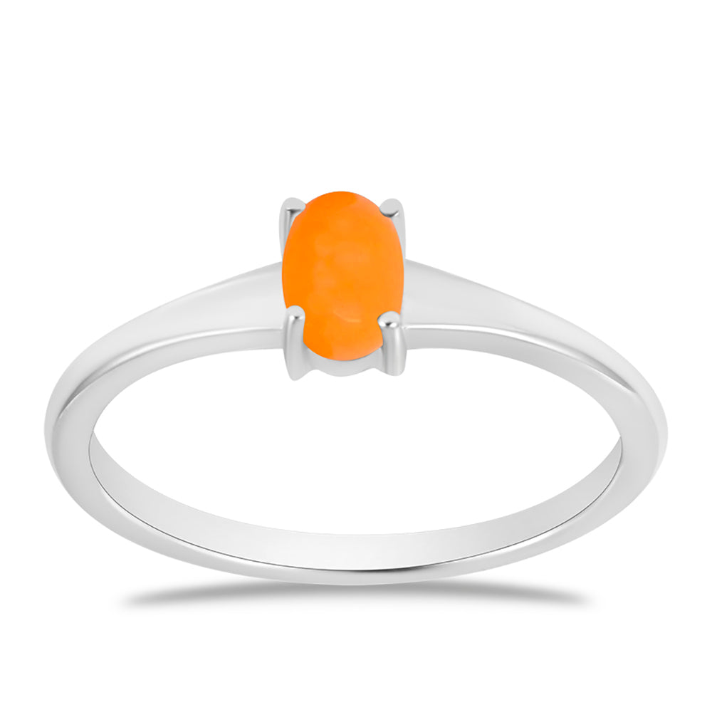 Silberring mit gelbem Jade 3 