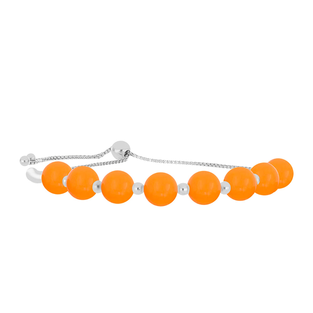 Silberarmband mit gelbem Jade 1 