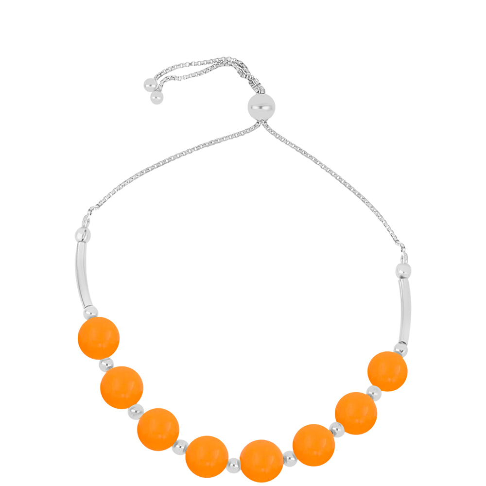 Silberarmband mit gelbem Jade 2 