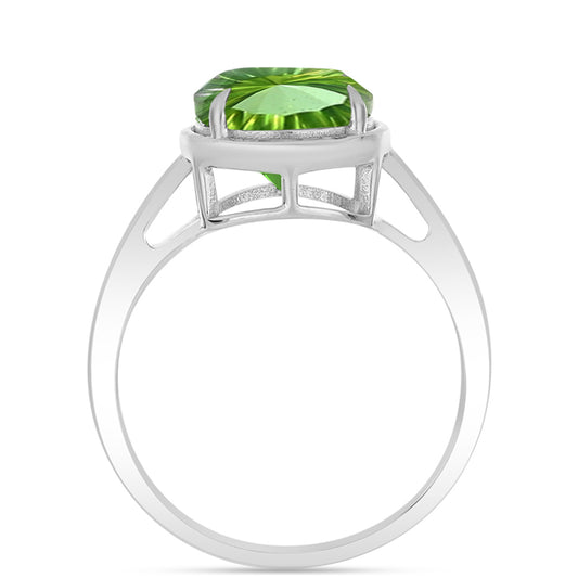 Silberring mit farngrünem Quarz